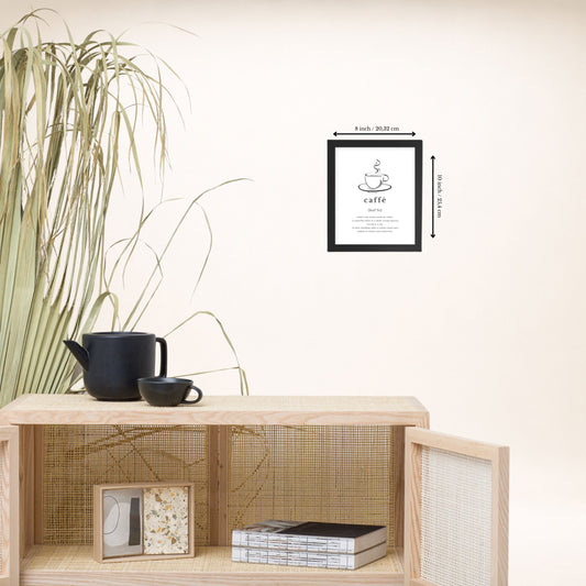 Caffè Framed Poster | Gerahmtes Poster mit ruhiger Eleganz