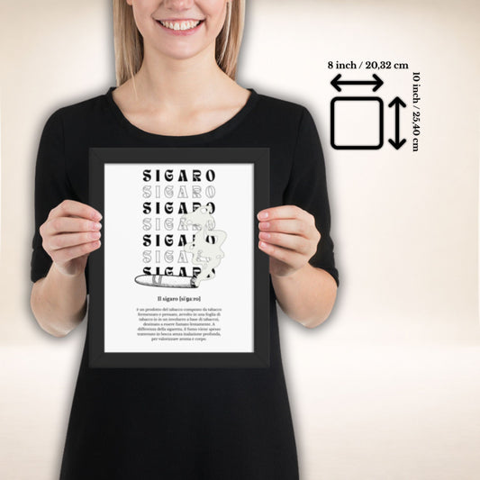 Sigaro Noir Framed Poster | Gerahmtes Poster mit ruhiger Eleganz