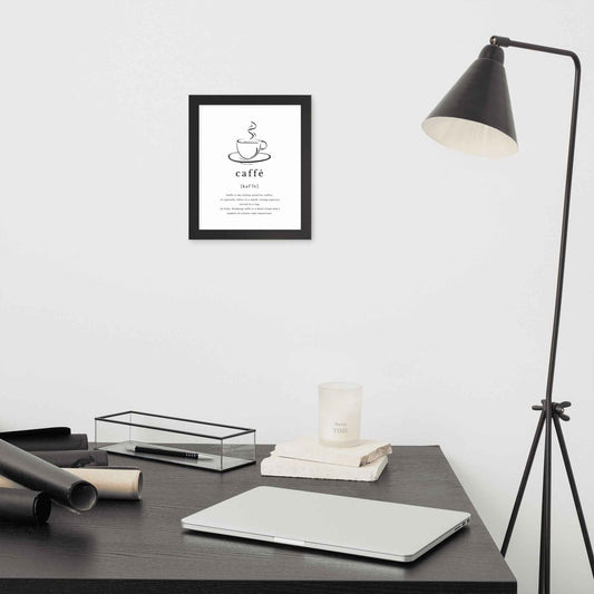 Caffè Framed Poster von Juliet 1496 an der Wand (Küche/Office, Lifestyle)