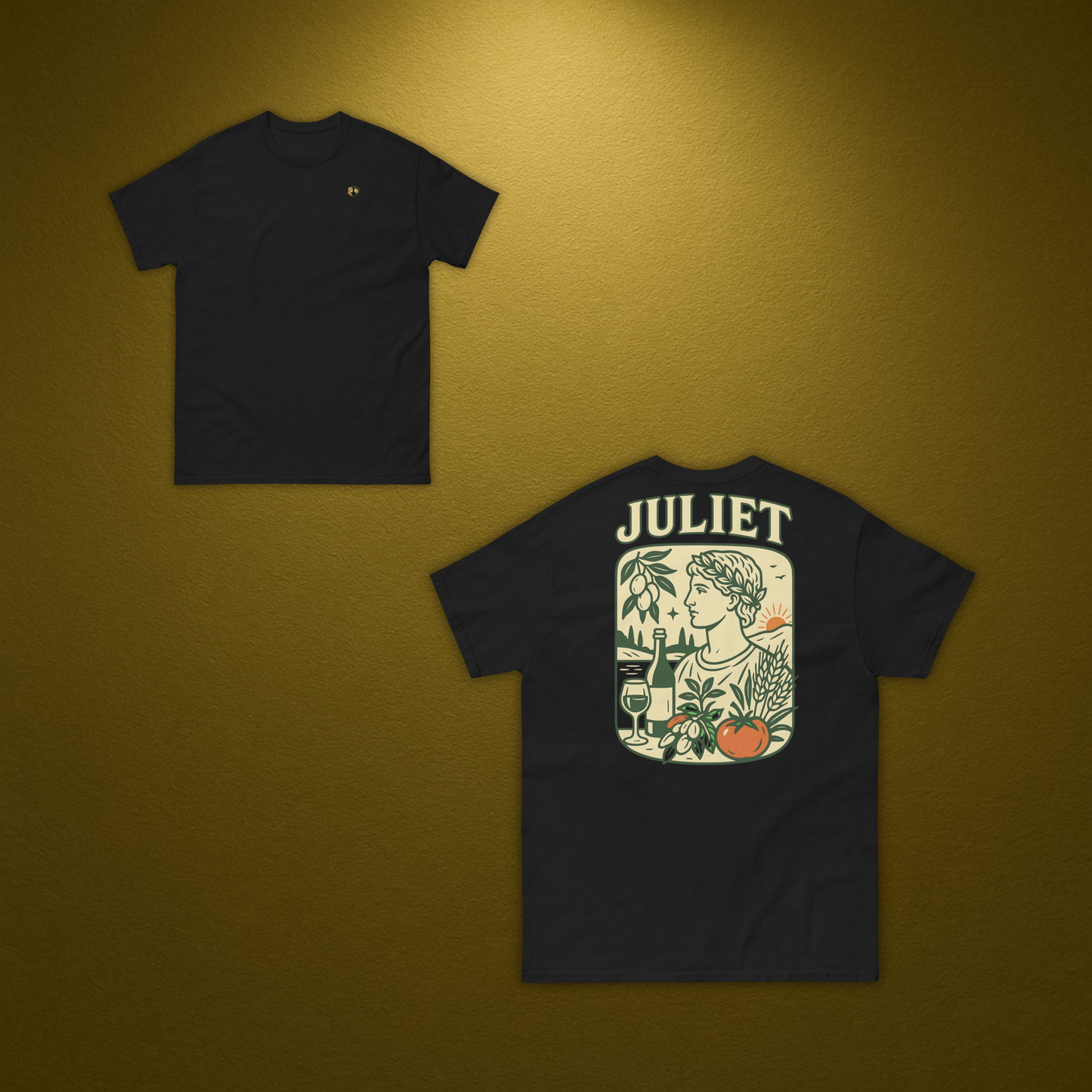 Juliet 1496 T-Shirt – Klassisches Baumwollshirt mit italienischem Rückenprint - Juliet 1496