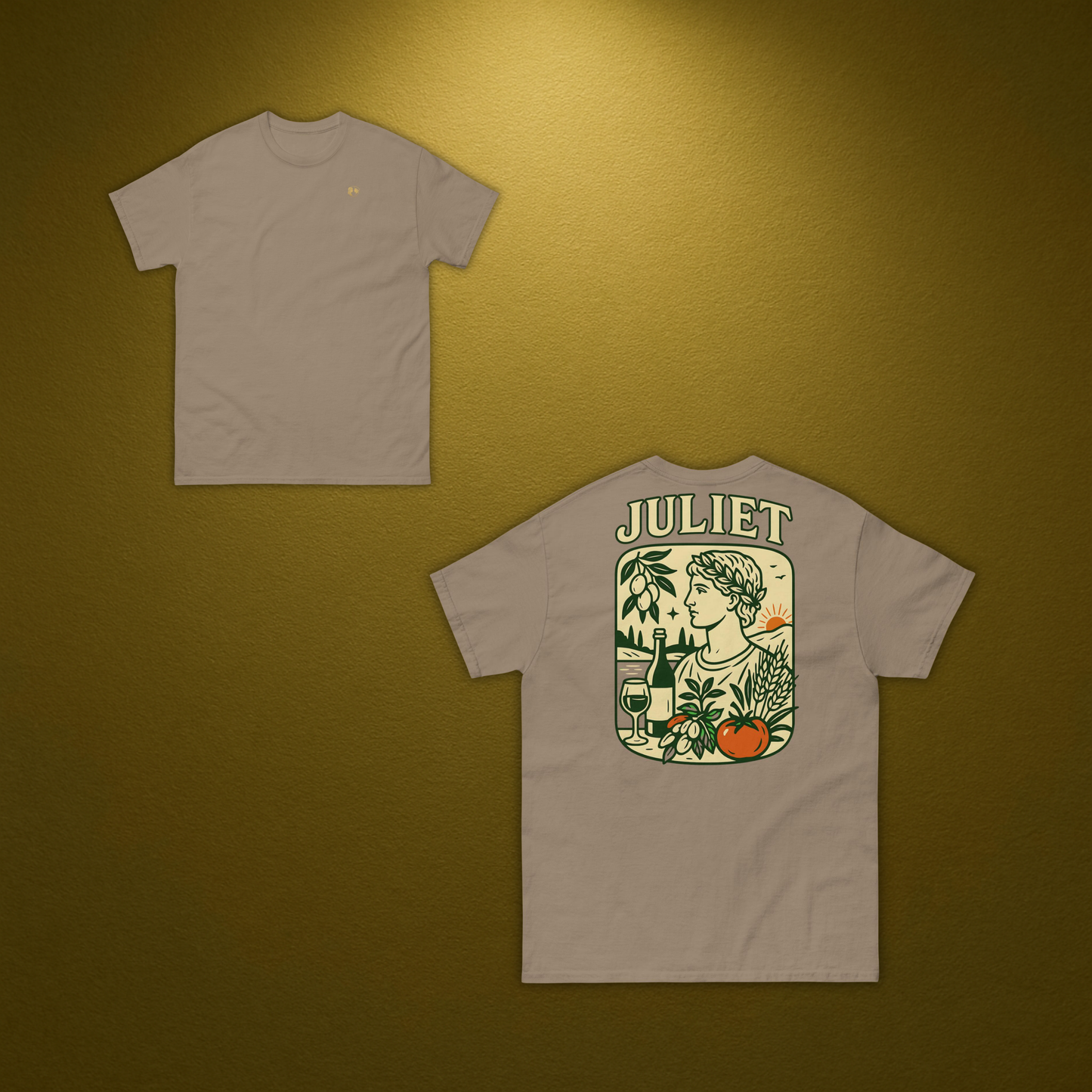 Juliet 1496 T-Shirt – Klassisches Baumwollshirt mit italienischem Rückenprint - Juliet 1496