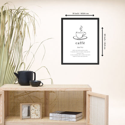 Caffè Framed Poster | Gerahmtes Poster mit ruhiger Eleganz