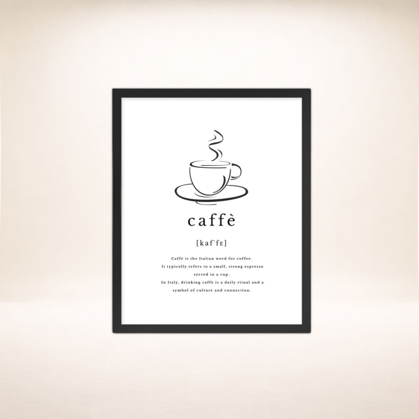 Caffè Framed Poster | Gerahmtes Poster mit ruhiger Eleganz
