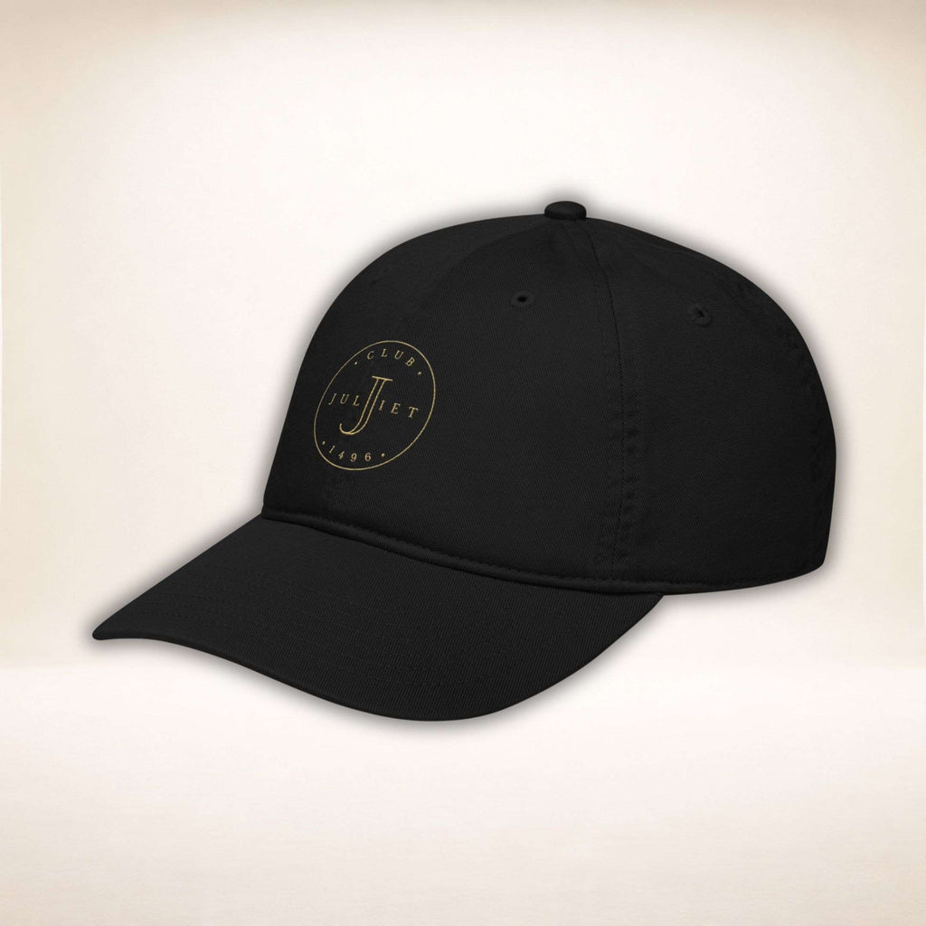 Club Juliet Bio Cap in Schwarz mit runder Club-Stickerei