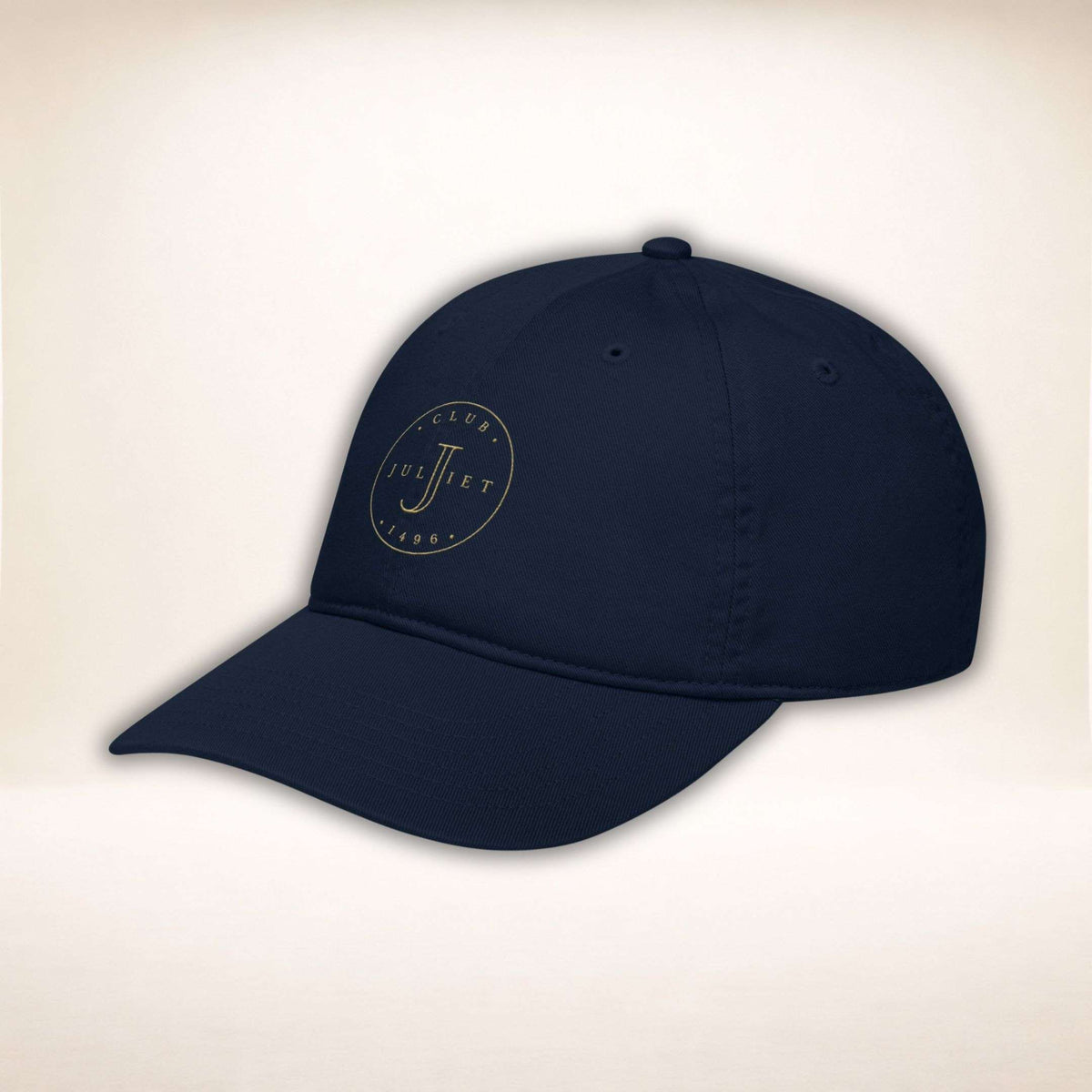Club Juliet Bio Cap in Navy mit runder Club-Stickerei