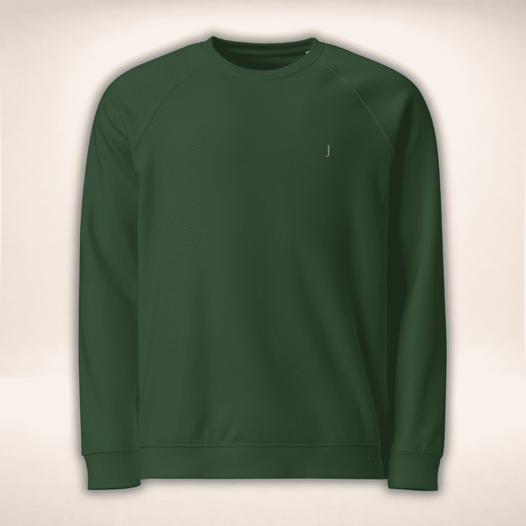 Club Juliet Bio Pullover in Dunkelgrün, Vorderansicht