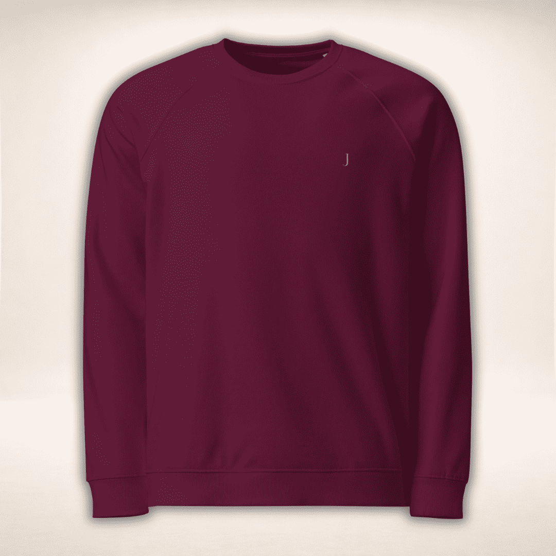 Club Juliet Bio Pullover in Burgunderrot, Vorderansicht