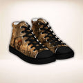 Crusade Battle High-Top Sneakers mit Renaissance-Schlachtenmotiv, Vorderansicht