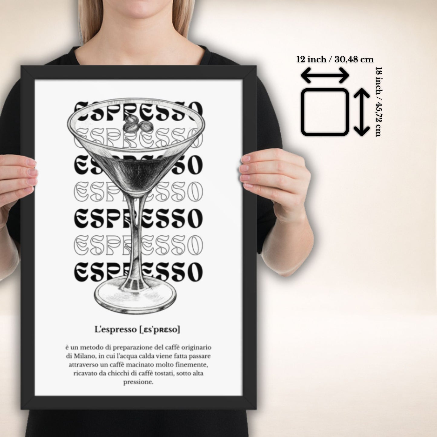 ESPRESSO Gerahmtes Poster | Gerahmtes Poster mit ruhiger Eleganz