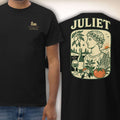 Giardino Romano Tee in Schwarz, Vorder- und Rückseite