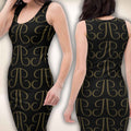 Monogram Noir Dress | Dress mit Monogramm-Charakter - Juliet 1496