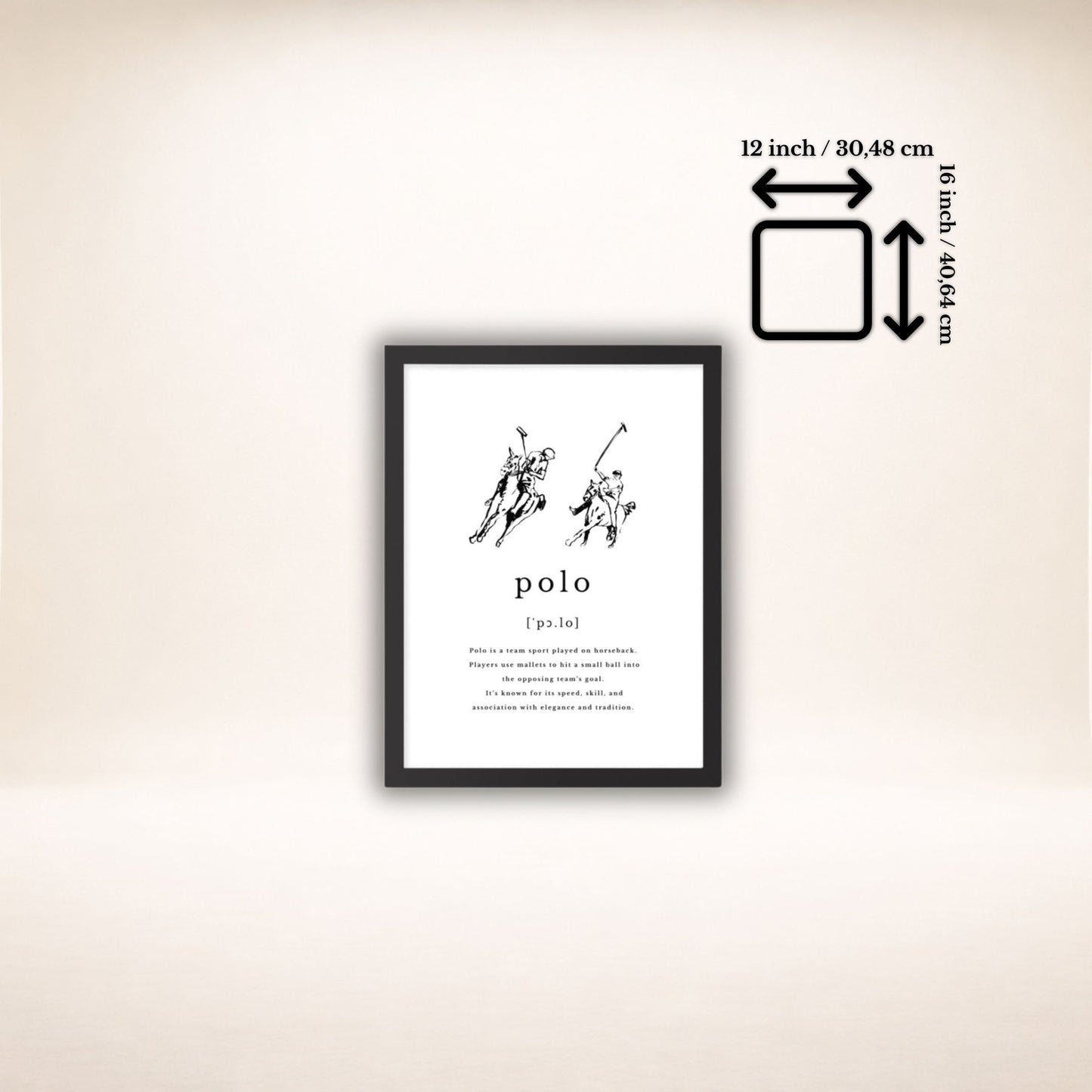 Polo Framed Poster | Gerahmtes Poster mit ruhiger Eleganz