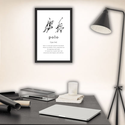 Polo Framed Poster | Gerahmtes Poster mit ruhiger Eleganz