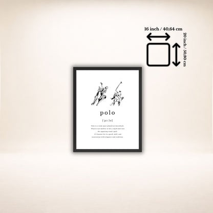 Polo Framed Poster | Gerahmtes Poster mit ruhiger Eleganz