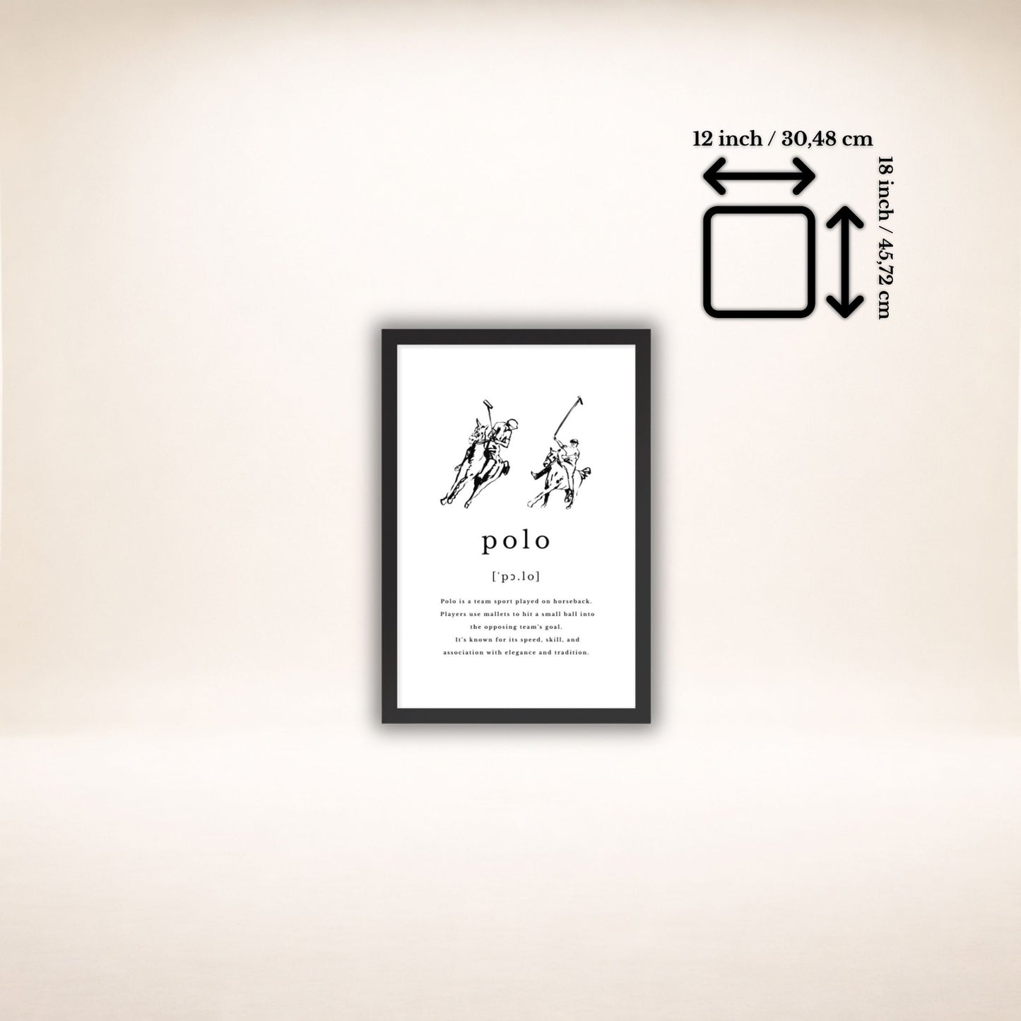 Polo Framed Poster | Gerahmtes Poster mit ruhiger Eleganz