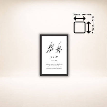 Polo Framed Poster | Gerahmtes Poster mit ruhiger Eleganz