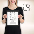 Sigaro Noir Poster im schwarzen Rahmen, Format 8 × 10 Zoll