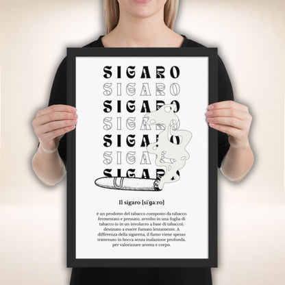 Sigaro Noir Framed Poster | Gerahmtes Poster mit ruhiger Eleganz