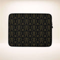 Venezia Executive Case in Schwarz mit goldenem Monogramm, Größe 13 Zoll